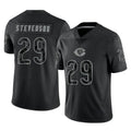 C.Bears #29 Tyrique Stevenson Player Black REFLECTIVE Limited Game Kdoa Stitched Jerseys