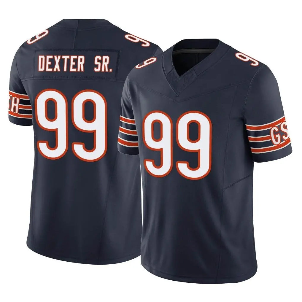 C.Bears #99 Gervon Dexter Sr. Player Navy Vapor F.U.S.E. Limited Home Game Kdoa Stitched Jerseys