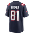 Kdoa NE.Patriots #81 Austin Hooper Navy Game Jersey