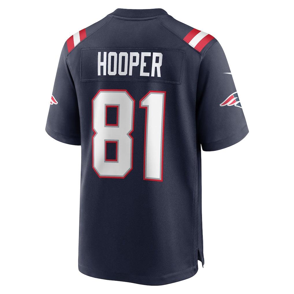Kdoa NE.Patriots #81 Austin Hooper Navy Game Jersey