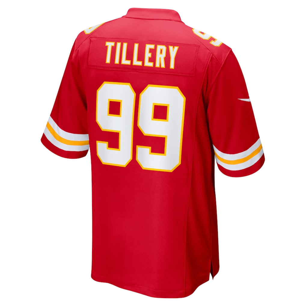 Kdoa KC.Chiefs #99 Jerry Tillery Red Team Game Jersey