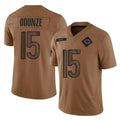 C.Bears #15 Rome Odunze Player Brown Salute to Service Limited Kdoa Stitched Jerseys
