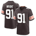 C.Browns #91 Alex Wright Player Brown Home Game Kdoa Stitched Jerseys