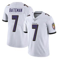 B.Ravens #7 Rashod Bateman Player White Vapor F.U.S.E. Limited Kdoa Stitched Jerseys