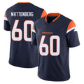 D.Broncos #60 Luke Wattenberg Player Navy Limited Vapor F.U.S.E. Home Game Kdoa Stitched Jerseys