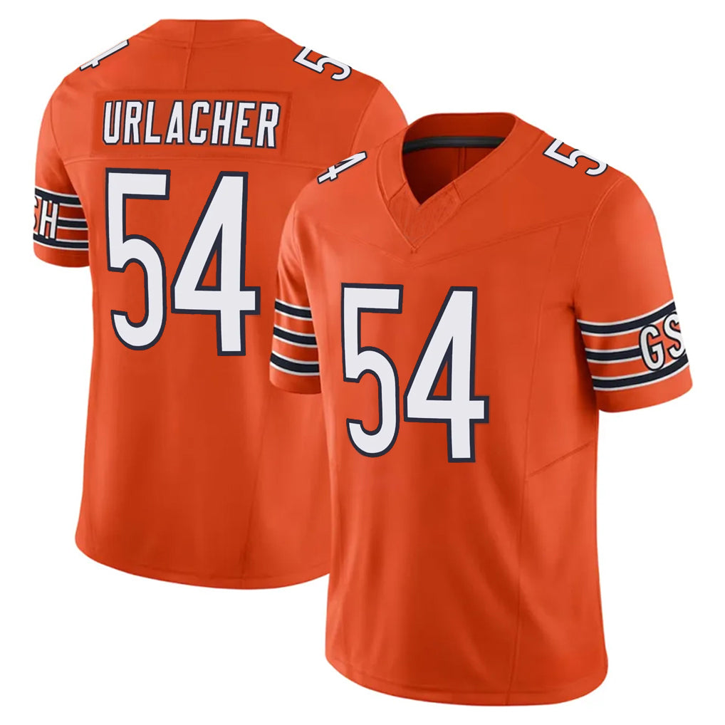 C.Bears #54 Brian Urlacher Player Orange Vapor F.U.S.E. Limited Home Game Kdoa Stitched Jerseys