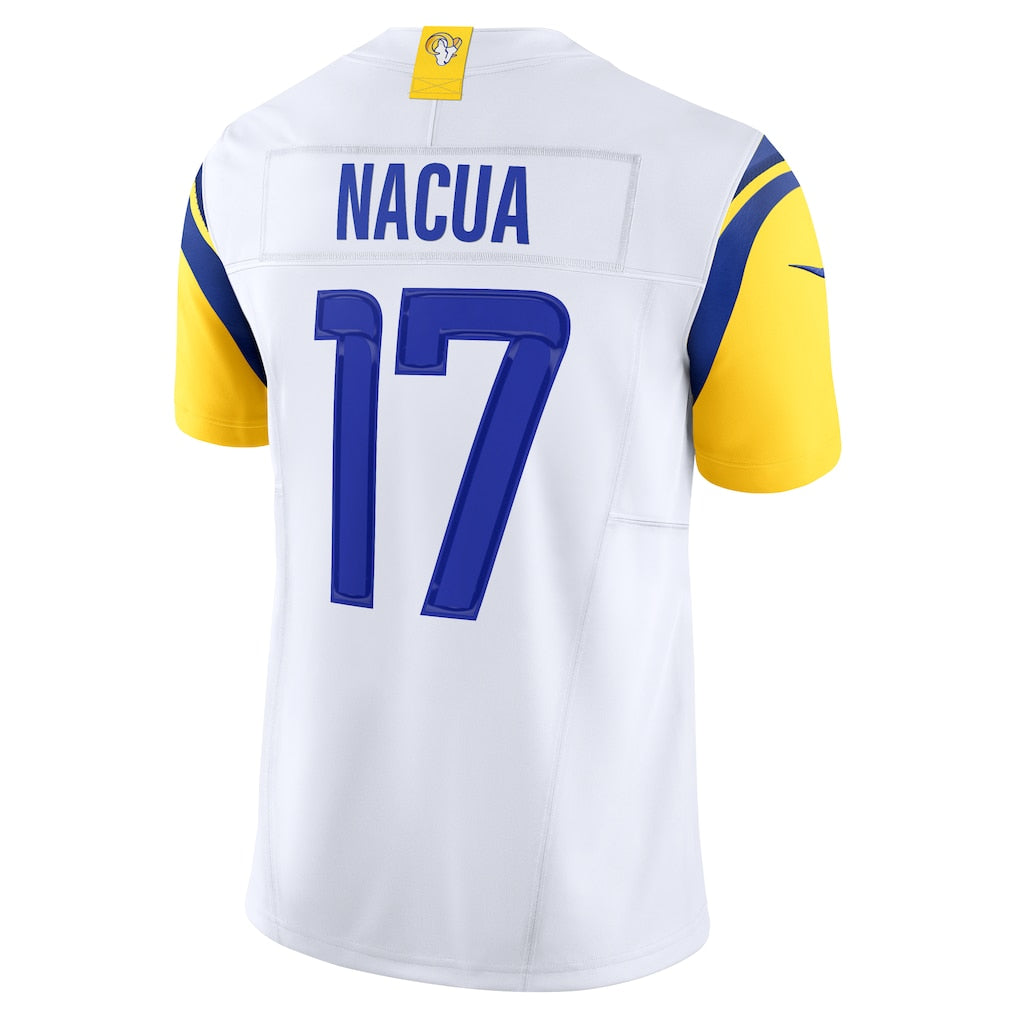 Kdoa LA.Rams #17 Puka Nacua White Vapor F.U.S.E. Limited Jersey