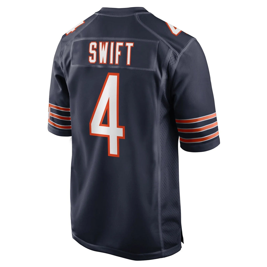 C.Bears #4 D'Andre Swift Player Navy Home Game Kdoa Stitched Jerseys