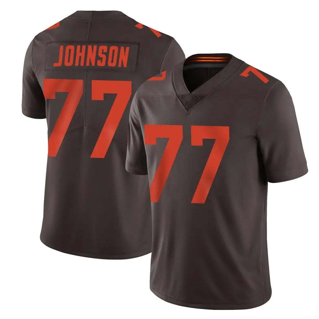 C.Browns #77 Zion Johnson Player Browns Color Rush Limited Home Game Kdoa Stitched Jerseys